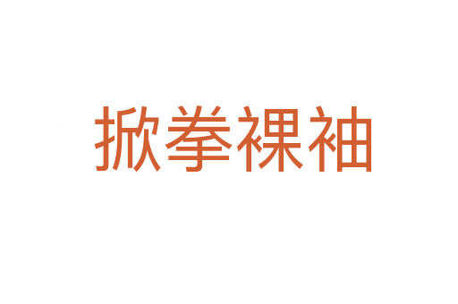 掀拳裸袖