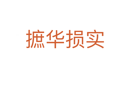 摭华损实