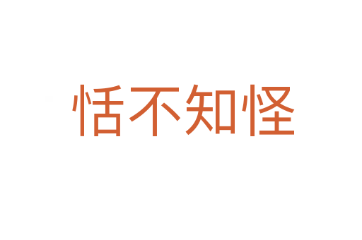 恬不知怪