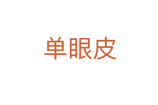 单眼皮