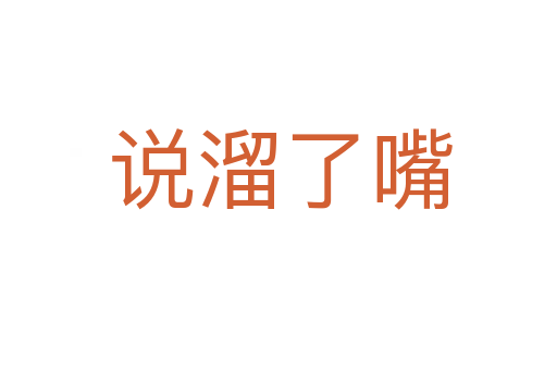 说溜了嘴