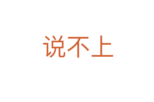 说不上